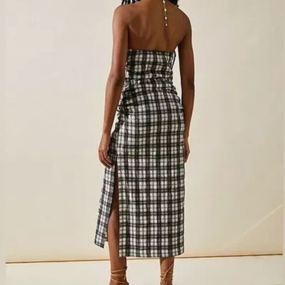 NWOT Free People Brandie Plaid Midi Dress - Picture 3 of 3